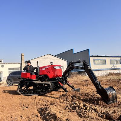 Компактный 100hp ползающий трактор компактный сельскохозяйственный гидравлический трактор с передним погрузчиком / экскаватором