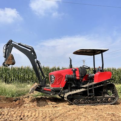 Компактный 100hp ползающий трактор компактный сельскохозяйственный гидравлический трактор с передним погрузчиком / экскаватором