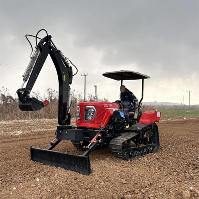 Компактный 100hp ползающий трактор компактный сельскохозяйственный гидравлический трактор с передним погрузчиком / экскаватором