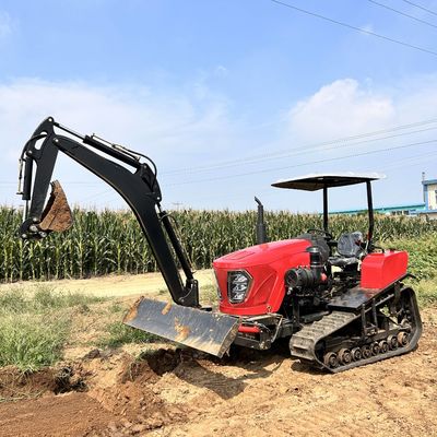 Компактный 100hp ползающий трактор компактный сельскохозяйственный гидравлический трактор с передним погрузчиком / экскаватором