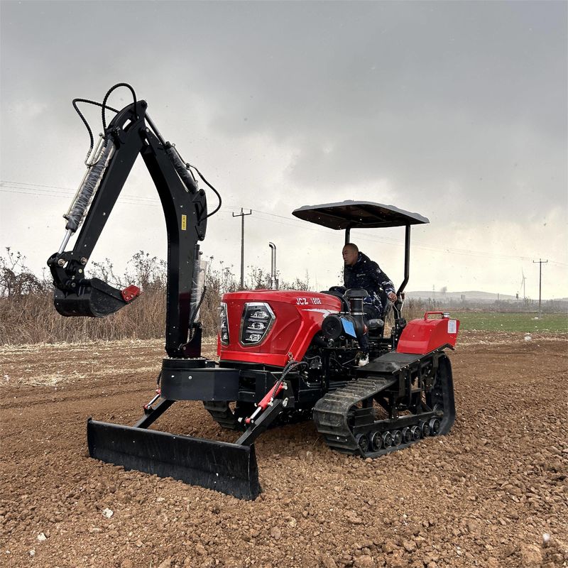 Компактный 100hp ползающий трактор компактный сельскохозяйственный гидравлический трактор с передним погрузчиком / экскаватором